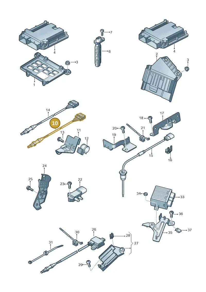 4H0906262D — Audi A8 (2013-2018) diagram 771906050, position 10