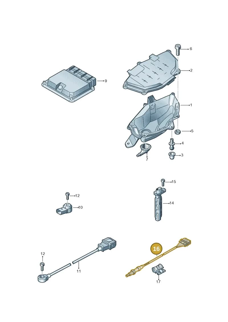 4H0906262M — Audi A7 Sportback (2014-2018) diagram 788906000, position 16