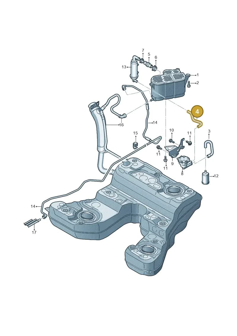 4H0906272L — Audi A8 (2013-2018) diagram 696201810, position 4