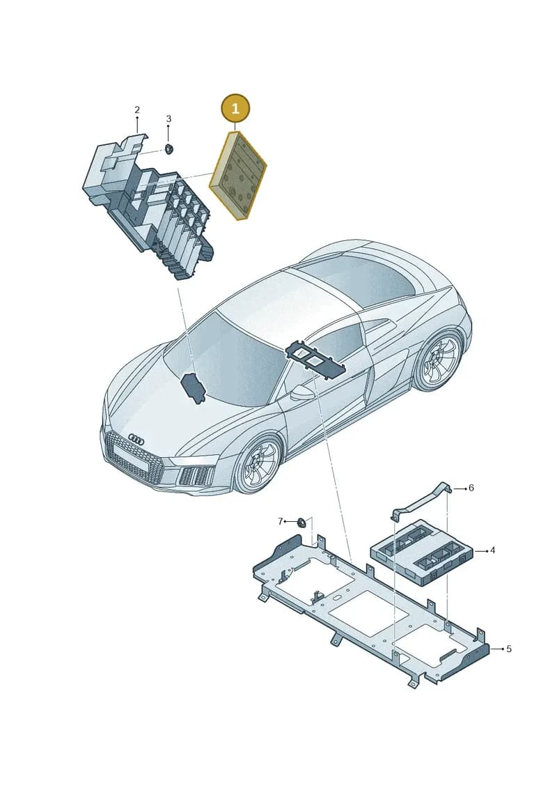 4H0907063FK — Audi R8 Spyder (2015-2024) diagram 872907020, position 1