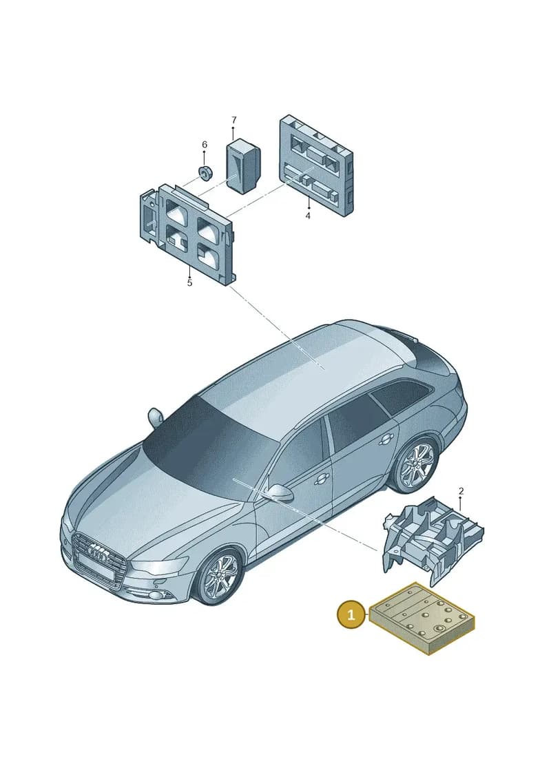 4H0907063GK — Audi A6 Avant (2012-2018) diagram 738907020, position 1