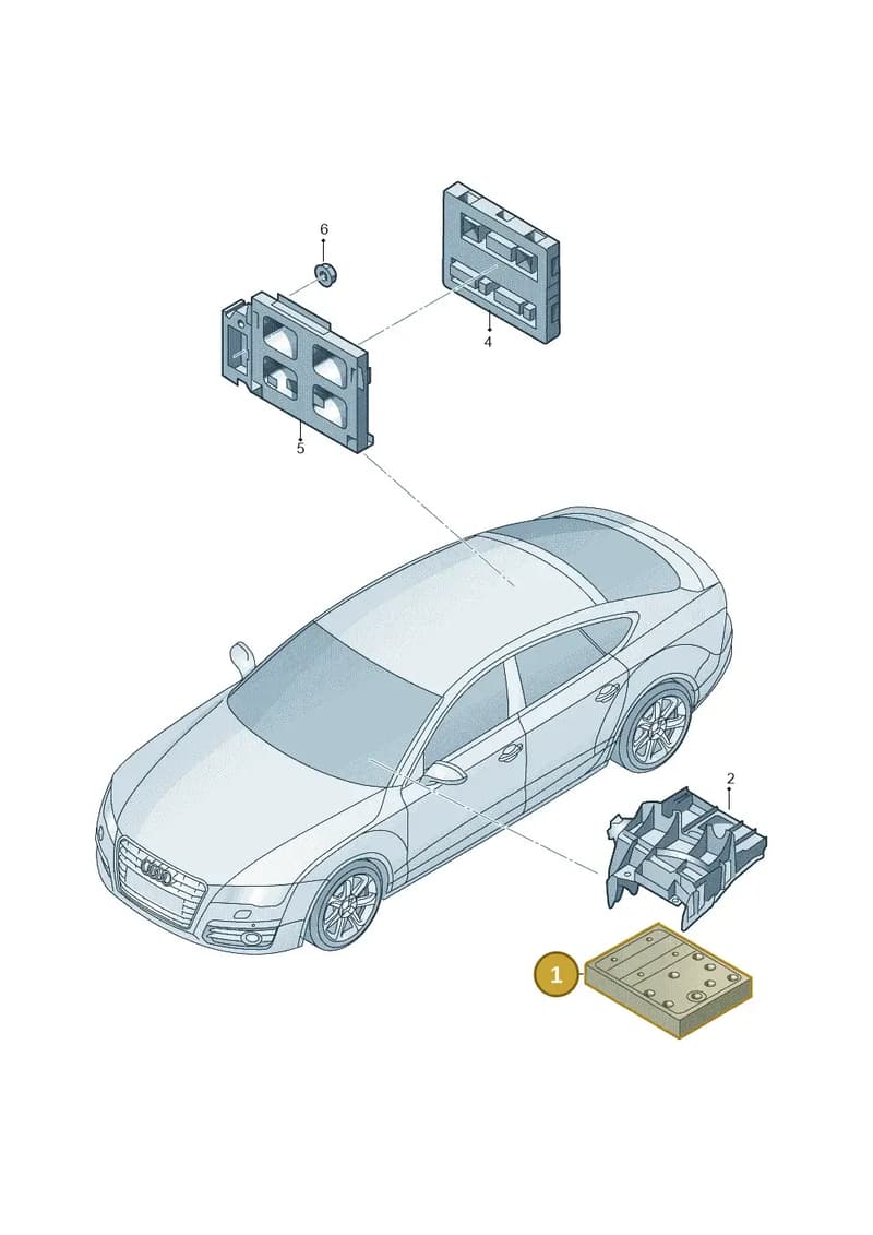 4H0907063GK — Audi A7 Sportback (2014-2018) diagram 765907020, position 1