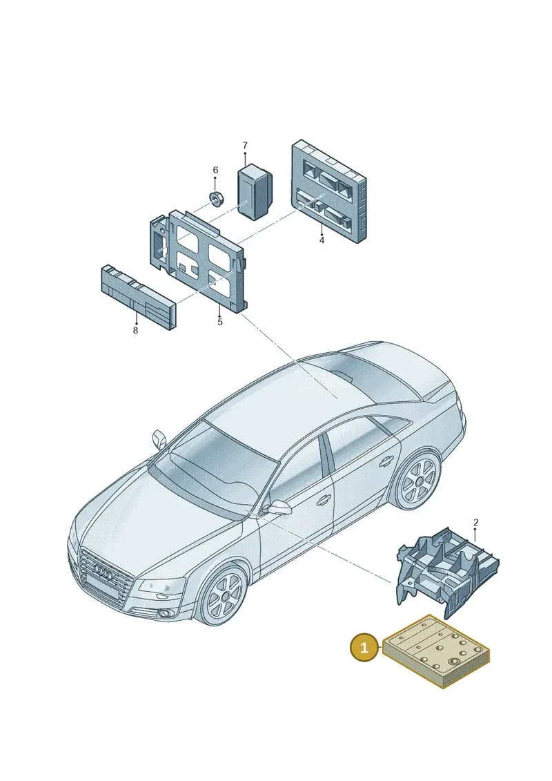 4H0907063GK — Audi A8 (2013-2018) diagram 771907020, position 1