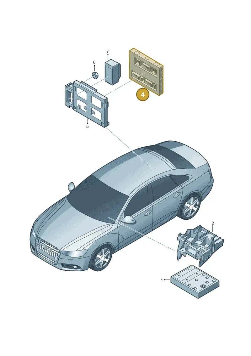 4H0907064GB — Audi A6 2.0 tdi (2010-2015) diagram 717907020, position 4