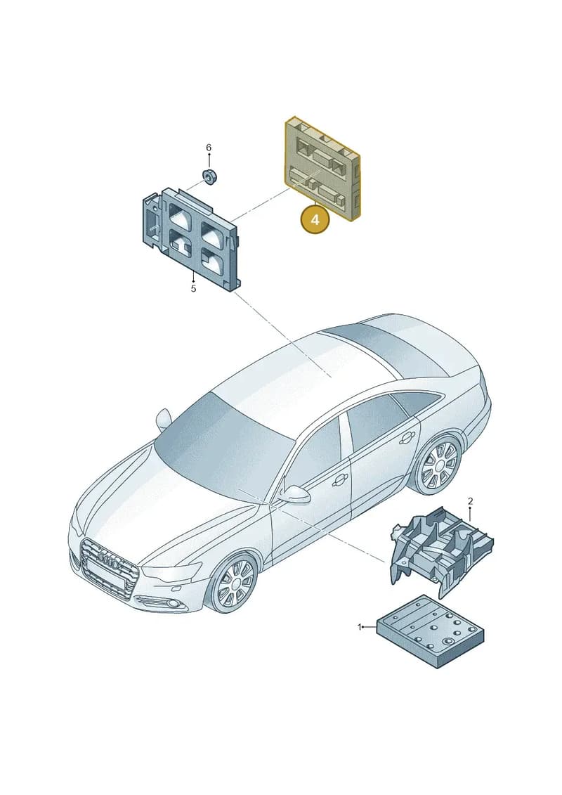 4H0907064HB — Audi A6 (2014-2018) diagram 798907020, position 4