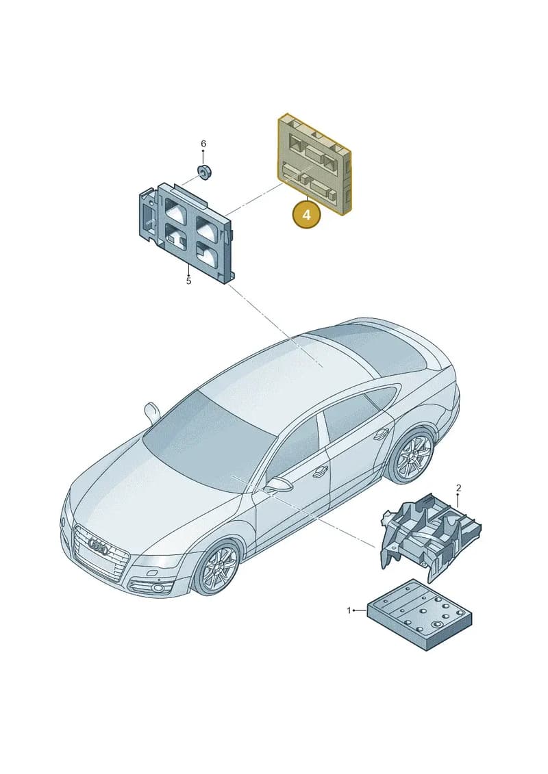 4H0907064JF — Audi A7 Sportback (2014-2018) diagram 765907020, position 4
