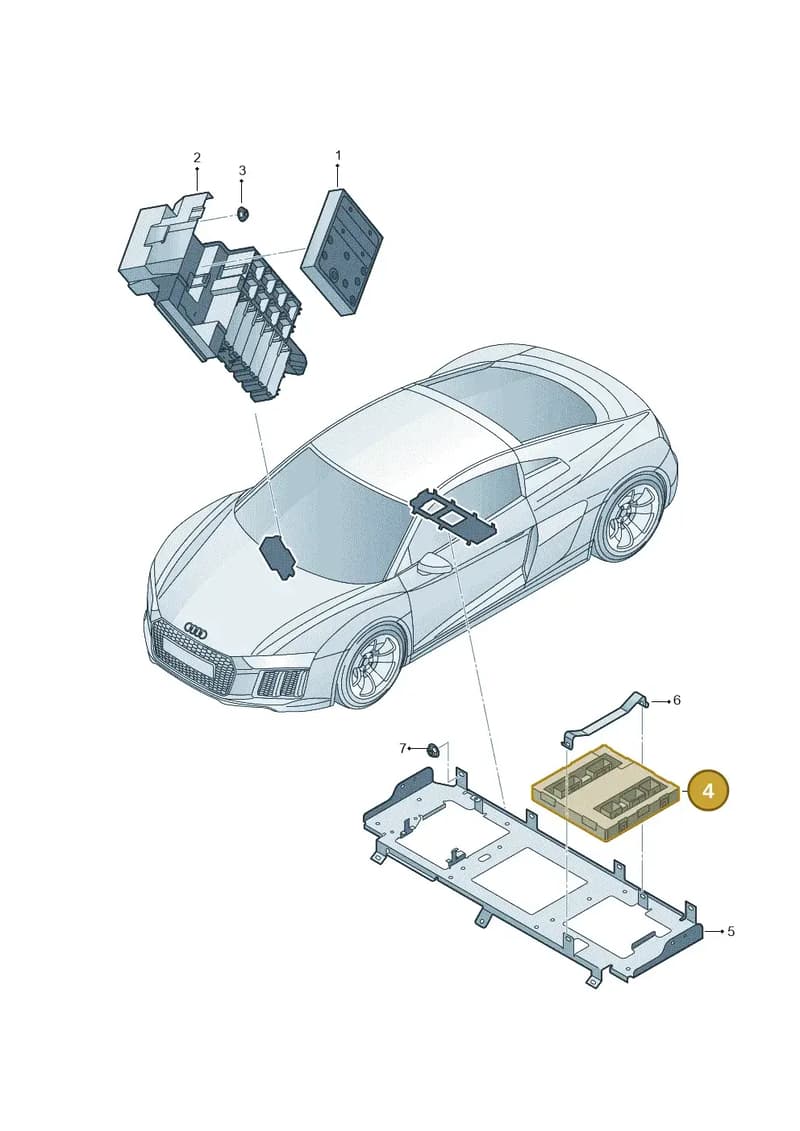 4H0907064JF — Audi R8 Spyder (2015-2024) diagram 872907020, position 4