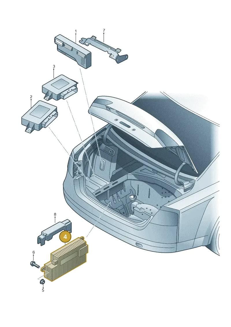 4H0907133A — Audi A8 (2013-2018) diagram 696959400, position 4