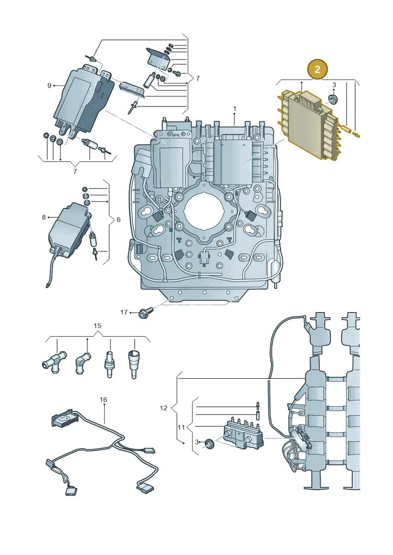4H0907182M — Audi A8 (2013-2018) diagram 696959270, position 2
