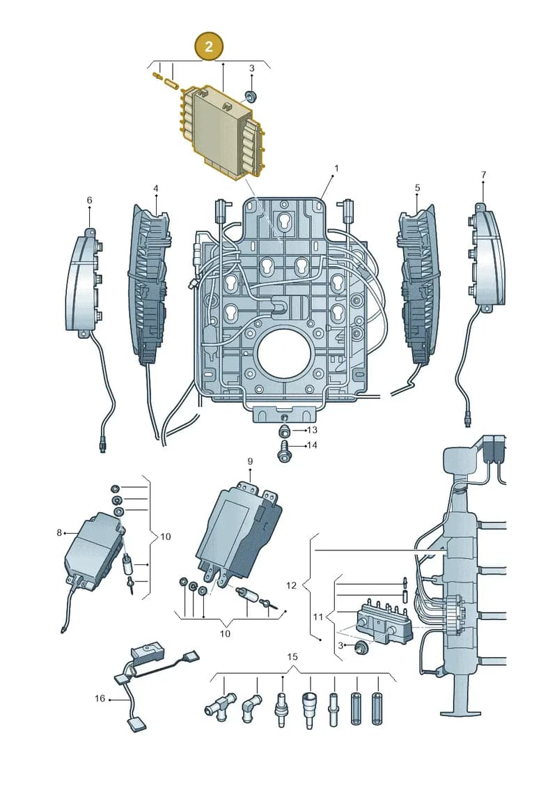 4H0907182M — Audi A8 (2013-2018) diagram 771959220, position 2