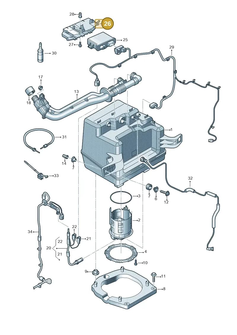 4H0907333 — Audi A8 (2013-2018) diagram 771201150, position 26