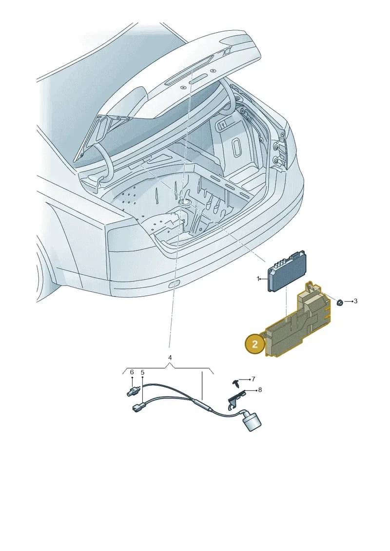 4H0907347H — Audi A8 (2013-2018) diagram 771907450, position 2