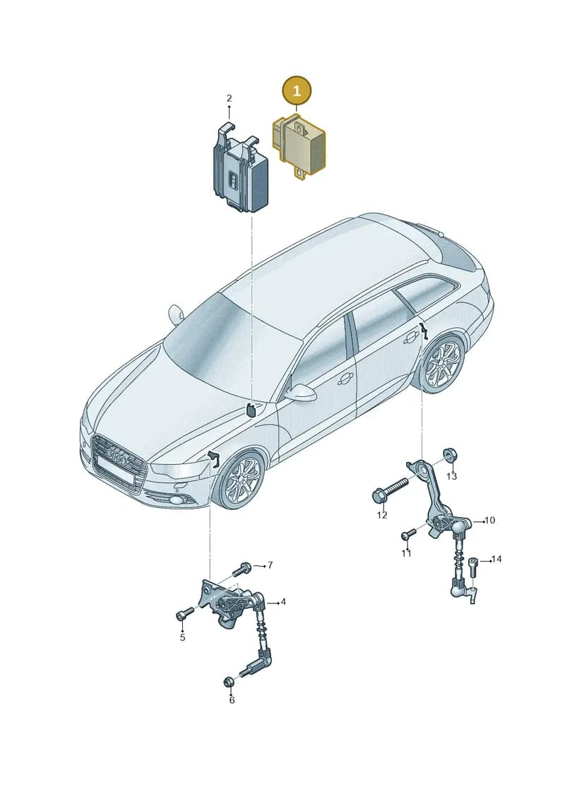 4H0907357B — Audi RS6 Avant (2013-2018) diagram 758941250, position 1