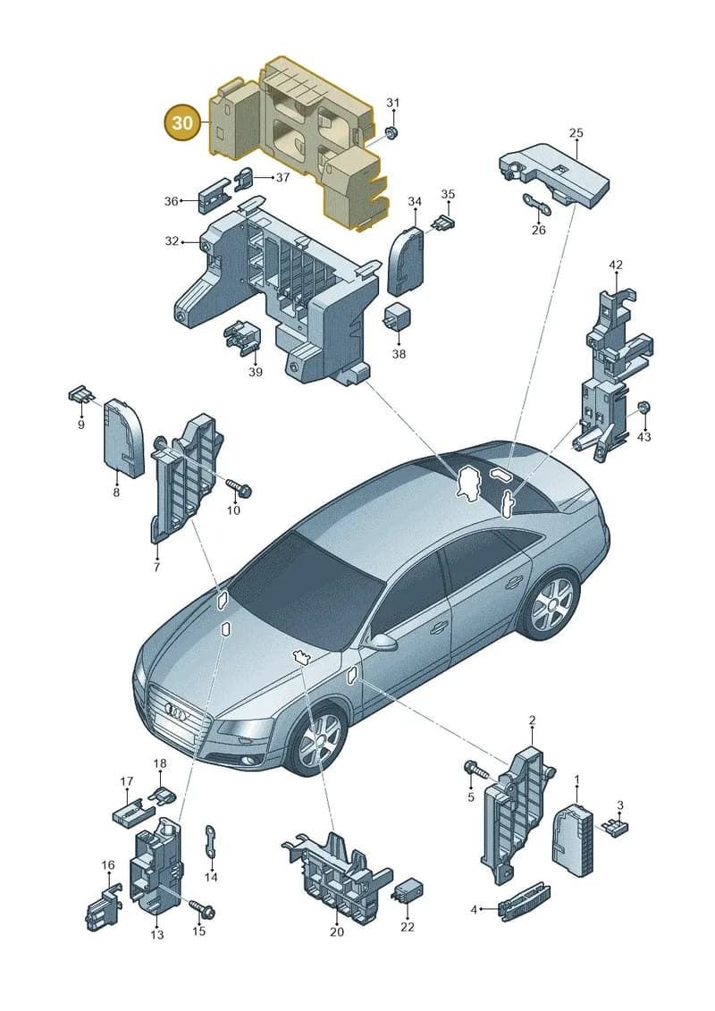 4H0907372A — Audi A8L qu. 3.0 TDI (2009-2014) diagram 696937000, position 30