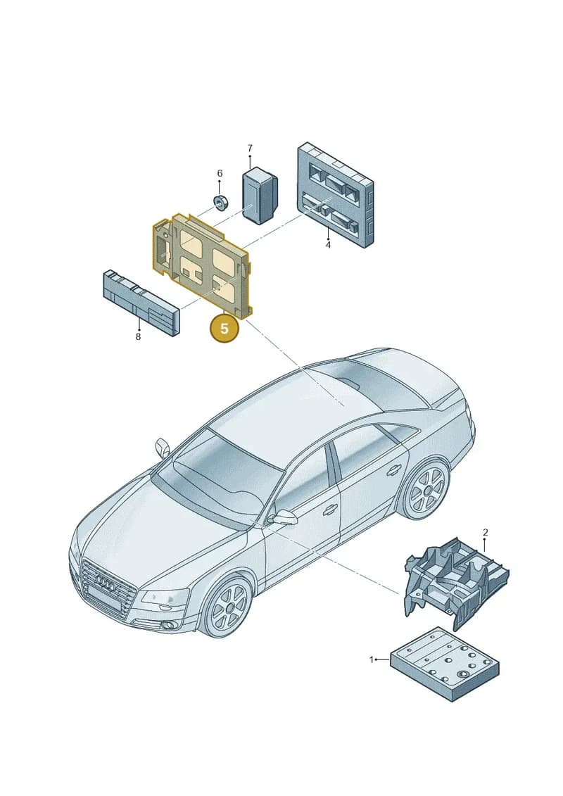 4H0907372A — Audi A8 (2013-2018) diagram 771907020, position 5