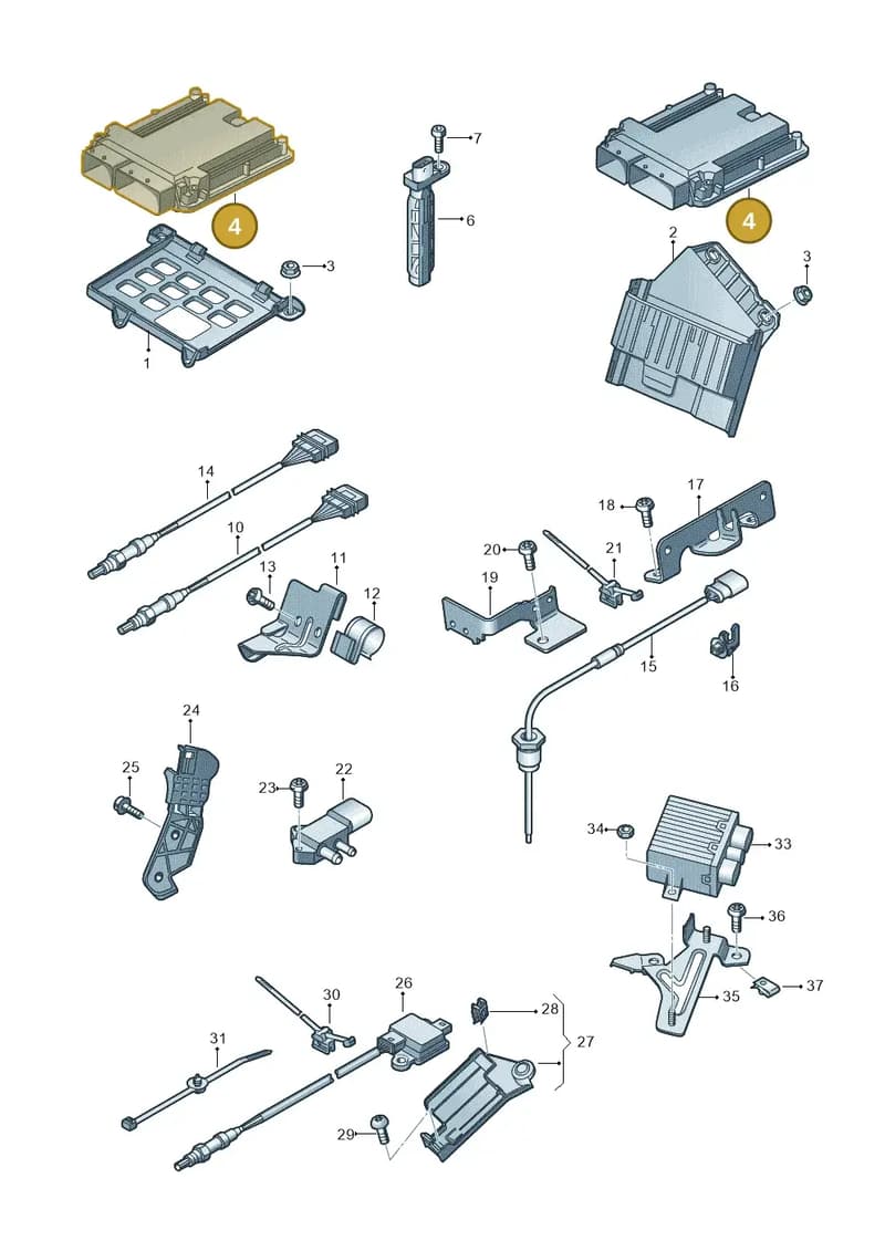 4H0907401L — Audi A8 (2013-2018) diagram 771906050, position 4