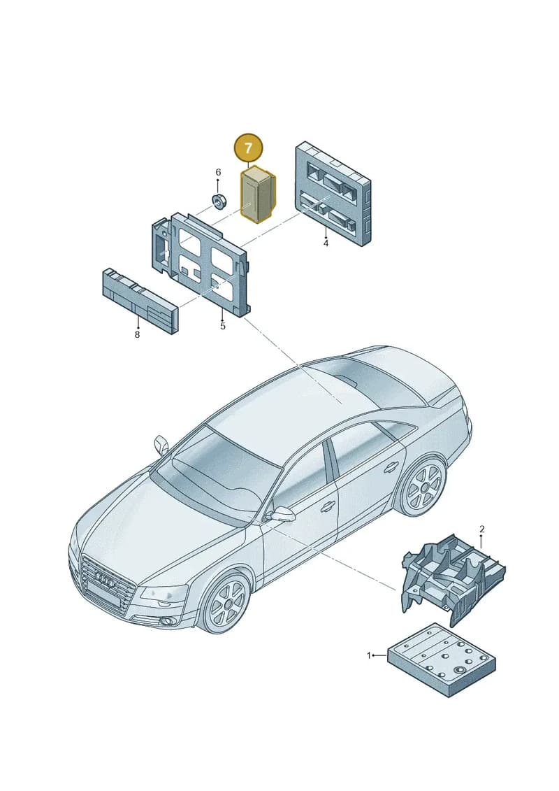 4H0907412 — Audi A8 (2013-2018) diagram 771907020, position 7