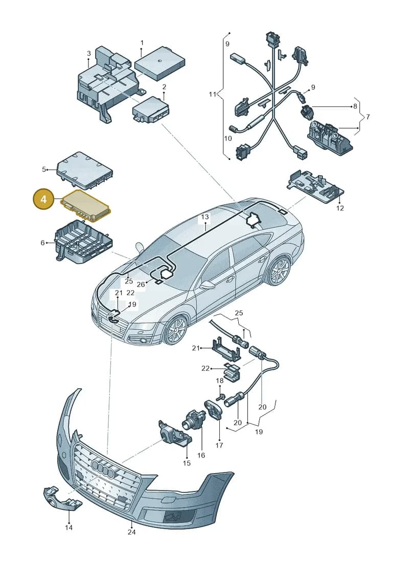 4H0907428B — Audi RS7 Sportback (2013-2018) diagram 711907500, position 4