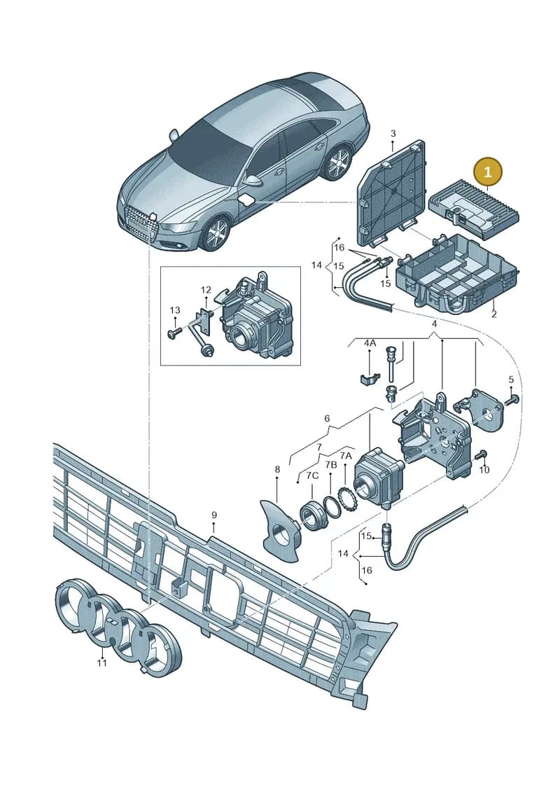 4H0907547F — Audi A6 Avant (2012-2018) diagram 717907410, position 1