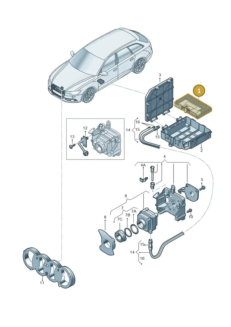 4H0907547F — Audi RS6 Avant (2013-2018) diagram 758907400, position 1