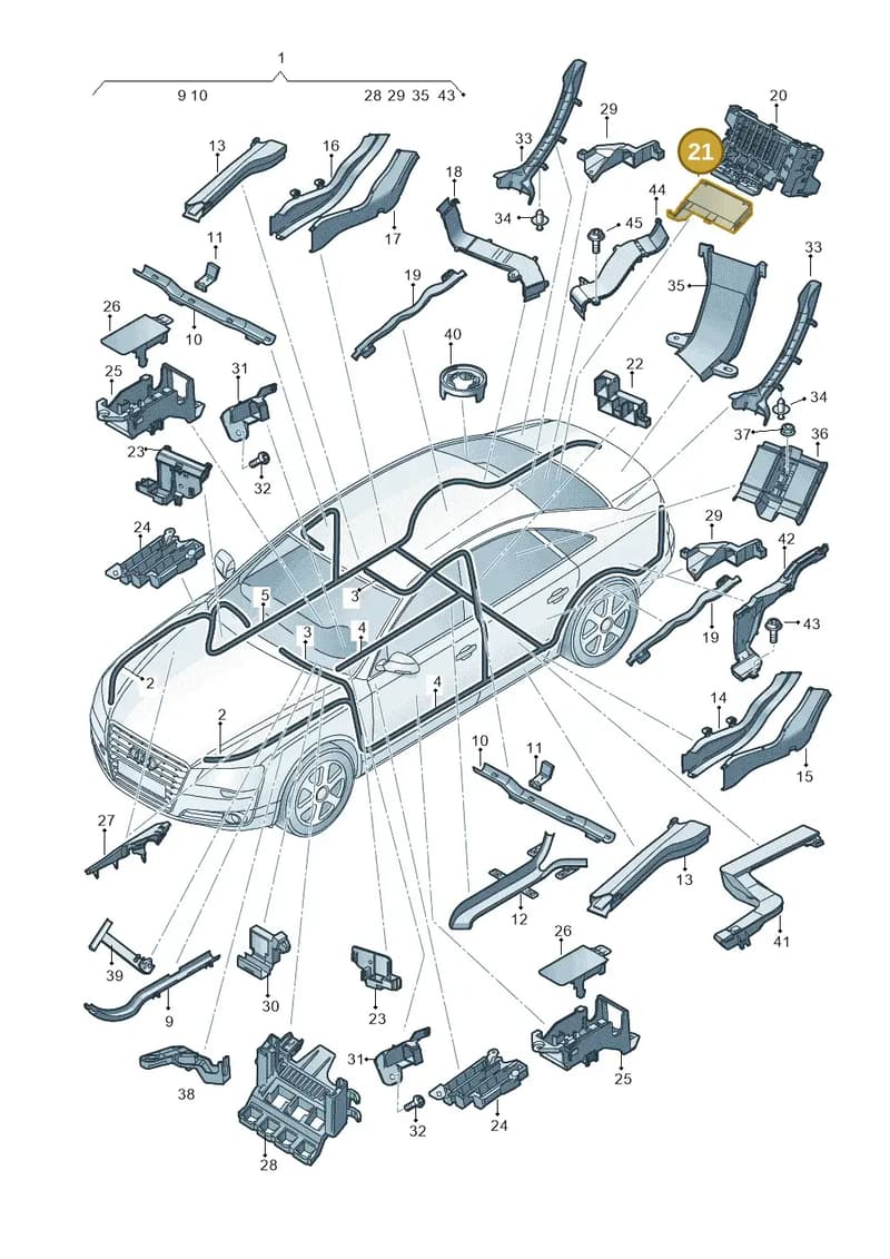 4H0907647A — Audi A8 (2013-2018) diagram 771971800, position 21