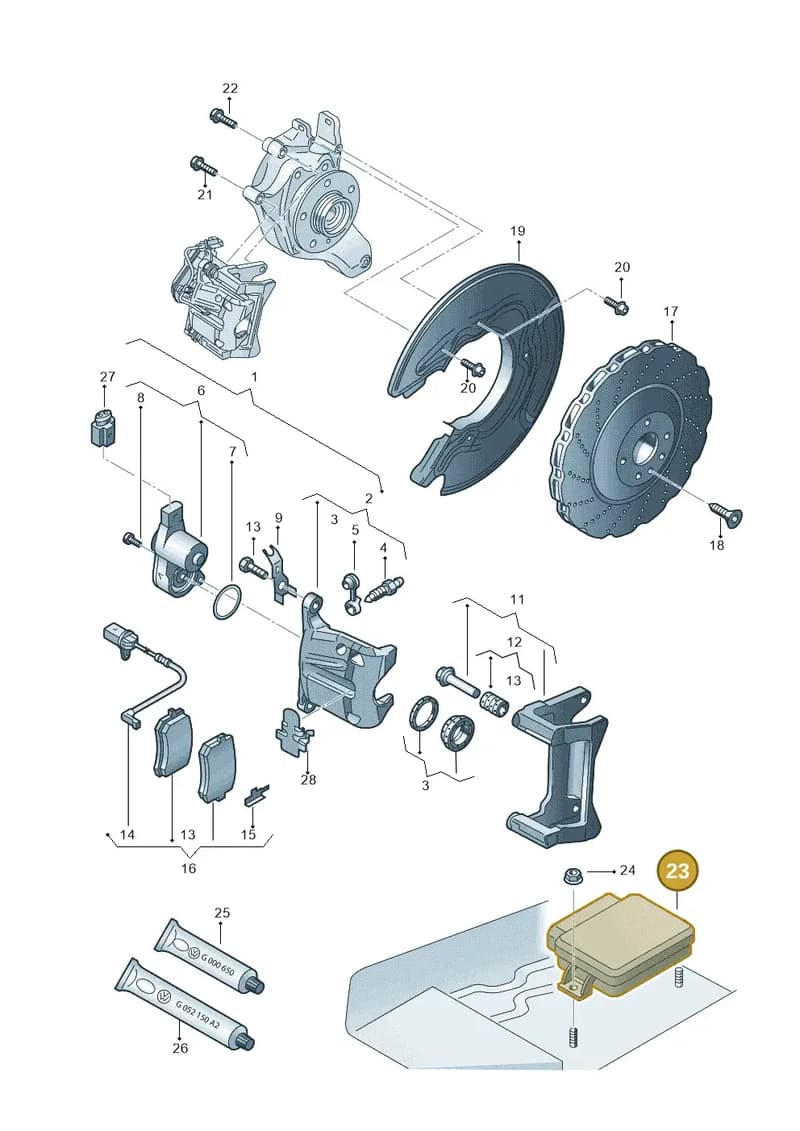 4H0907801N — Audi A7 Sportback (2014-2018) diagram 765615700, position 23