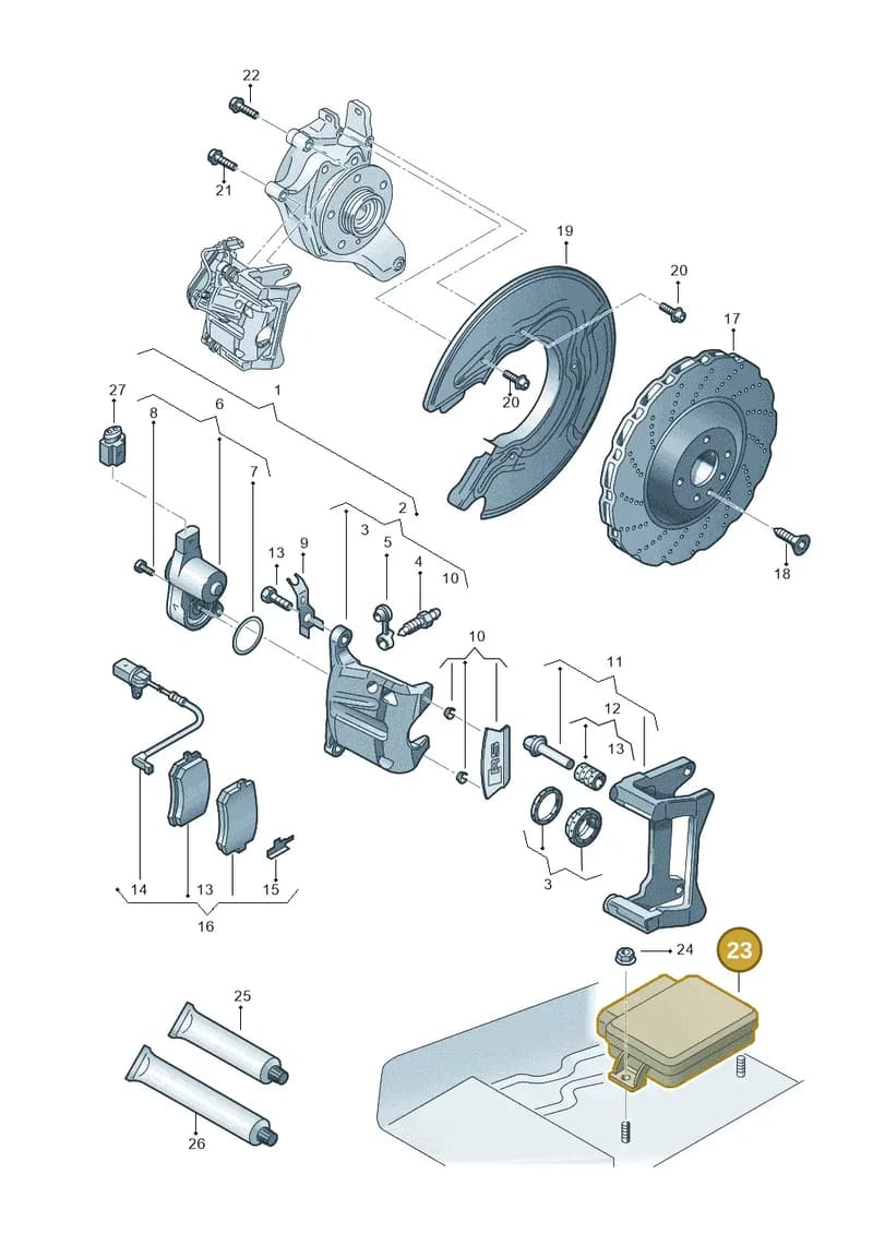 4H0907801N — Audi RS6 Avant (2013-2018) diagram 765615710, position 23