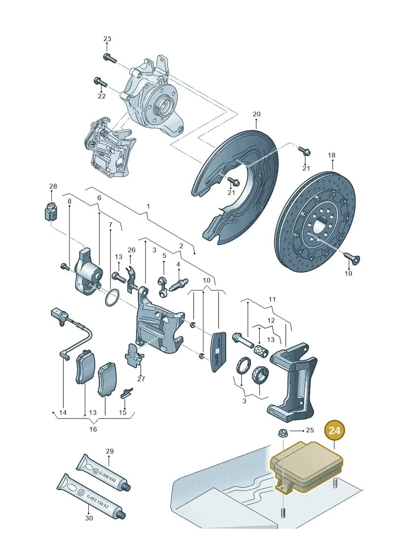 4H0907801N — Audi A7 Sportback (2014-2018) diagram 788615750, position 24