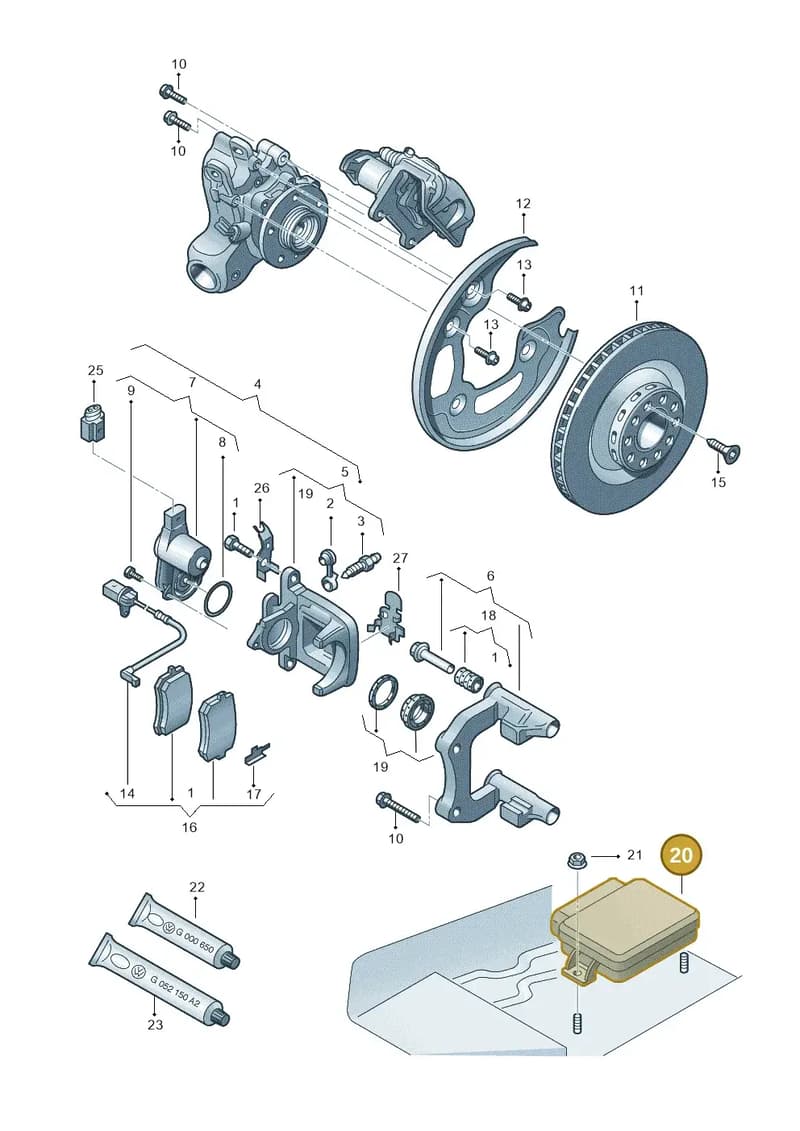 4H0907801N — Audi A7 Sportback (2014-2018) diagram 696615650, position 20