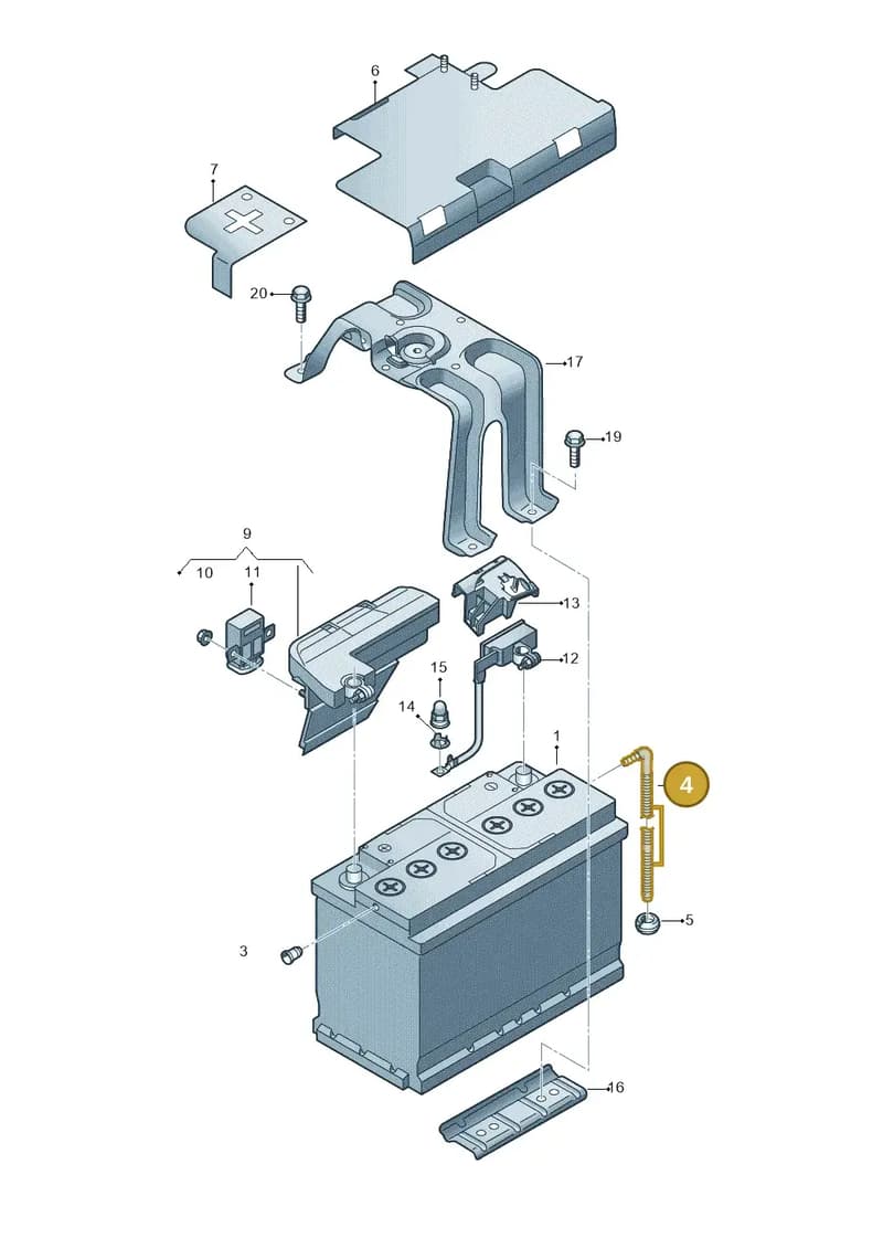 4H0915531 — Audi A8 (2013-2018) diagram 696915000, position 4