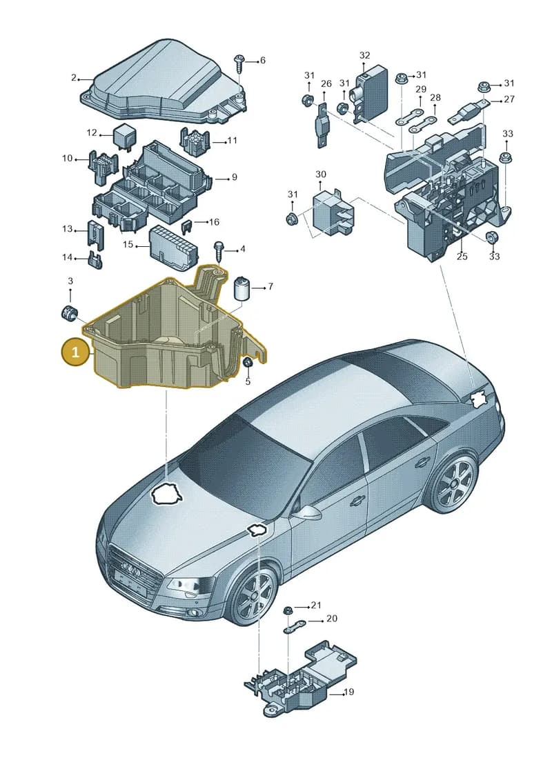 4H0937118 — Audi A8L qu. 3.0 TDI (2009-2014) diagram 696937200, position 1