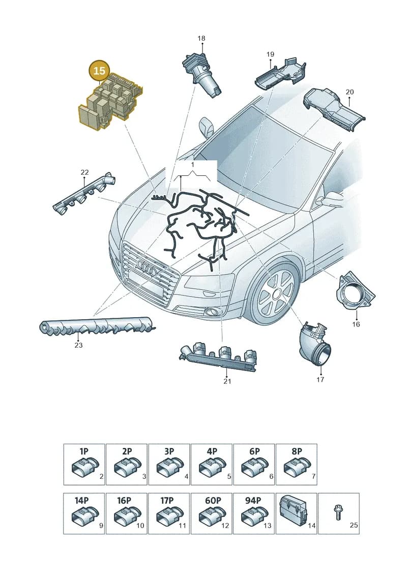4H0937503 — Audi A8 (2013-2018) diagram 771971150, position 15