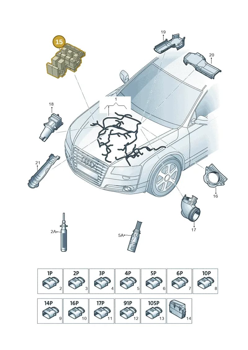 4H0937503 — Audi A8 (2013-2018) diagram 771971300, position 15