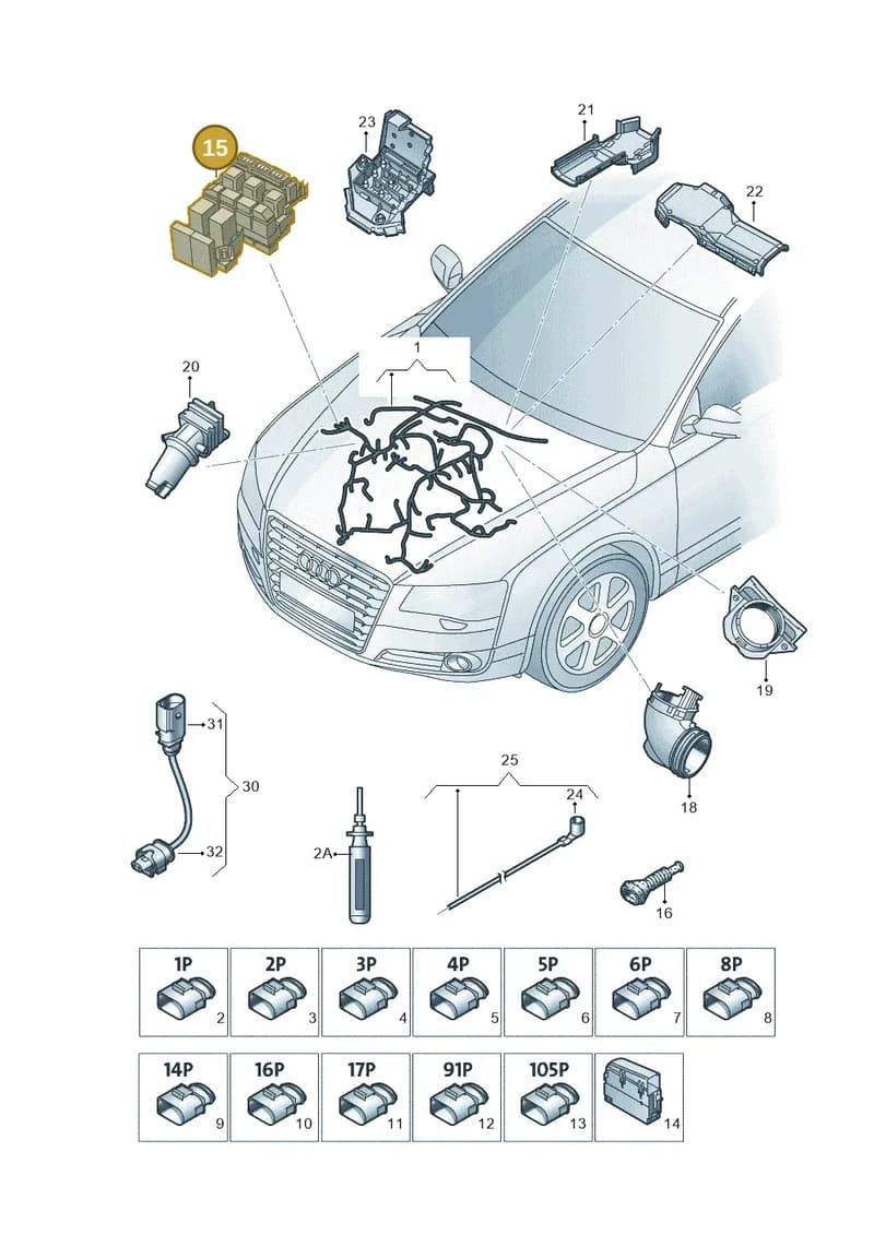 4H0937503 — Audi A8 (2013-2018) diagram 771971500, position 15