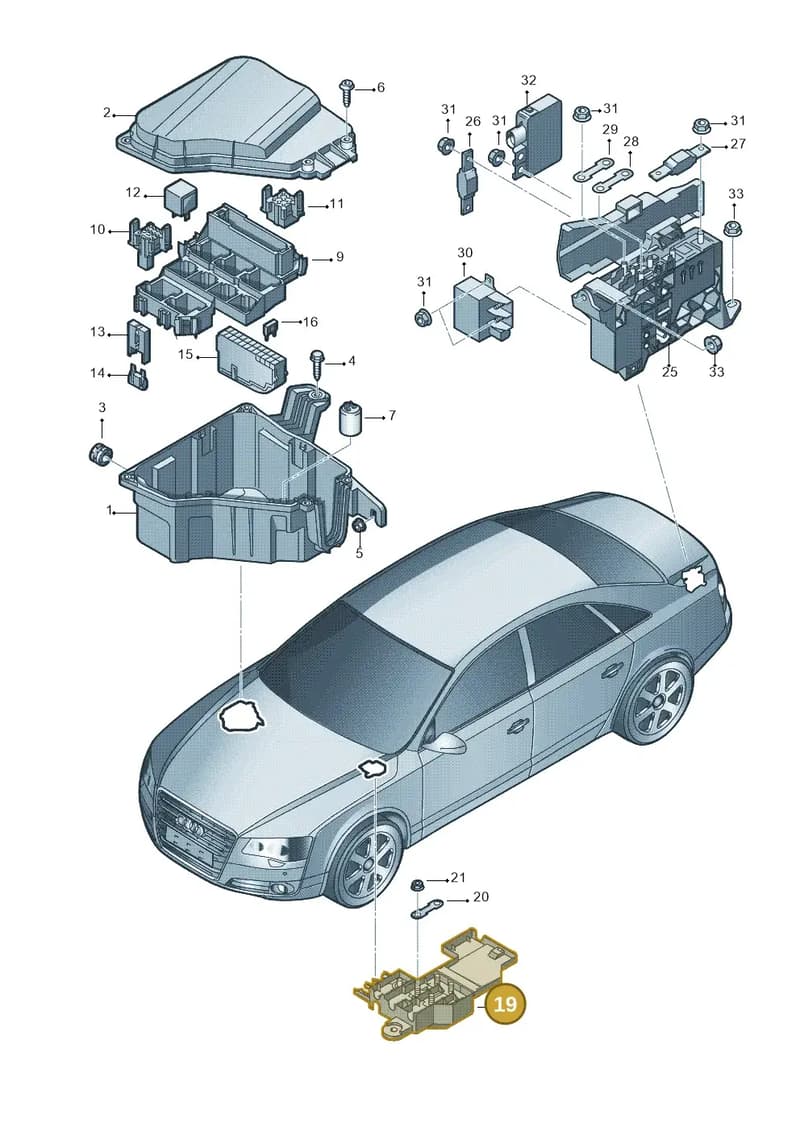 4H0937517 — Audi A8L qu. 3.0 TDI (2009-2014) diagram 696937200, position 19
