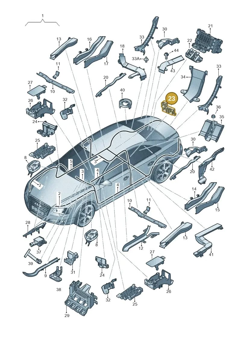 4H0937545C — Audi A8L qu. 3.0 TDI (2009-2014) diagram 696971800, position 23