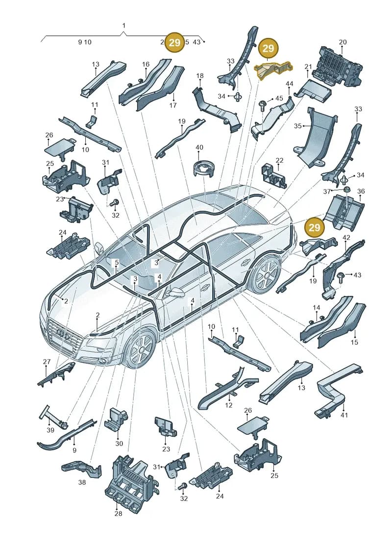 4H0937545D — Audi A8 (2013-2018) diagram 771971800, position 29