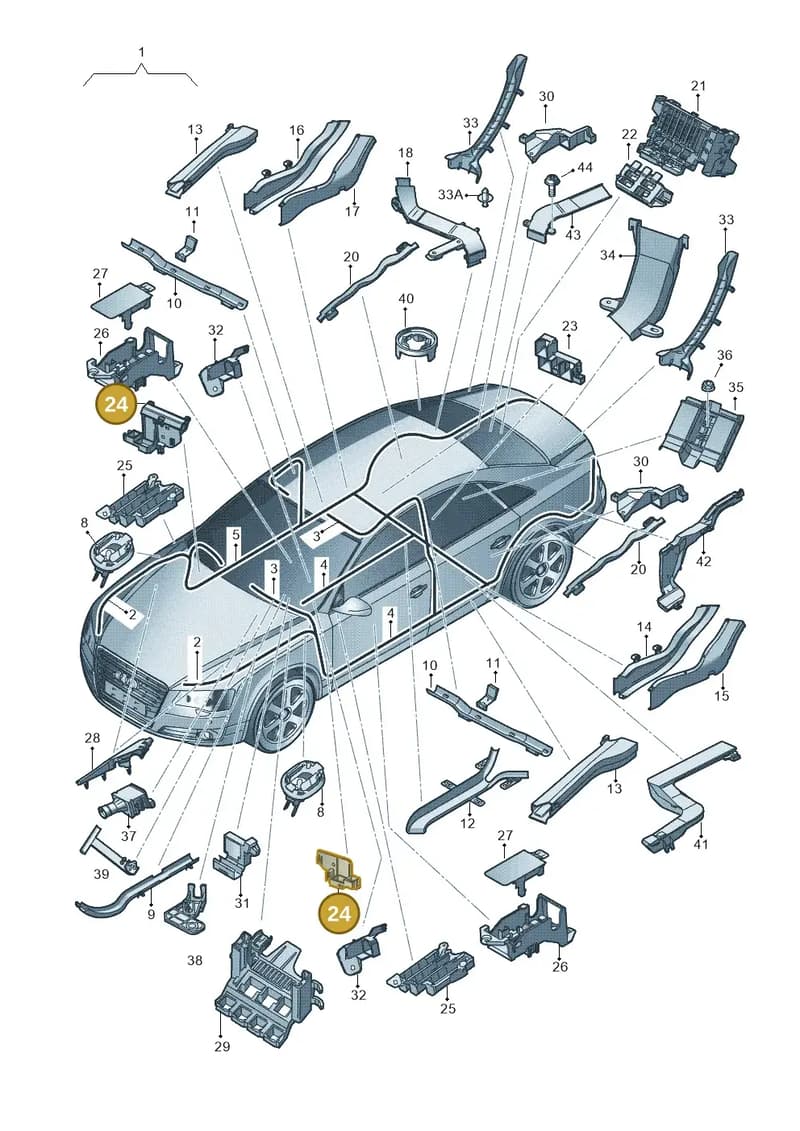4H0937545G — Audi A8L qu. 3.0 TDI (2009-2014) diagram 696971800, position 24