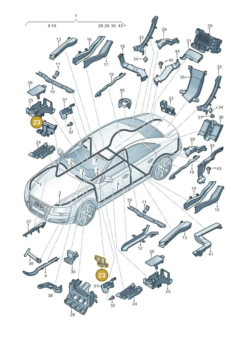 4H0937545G — Audi A8 (2013-2018) diagram 771971800, position 23