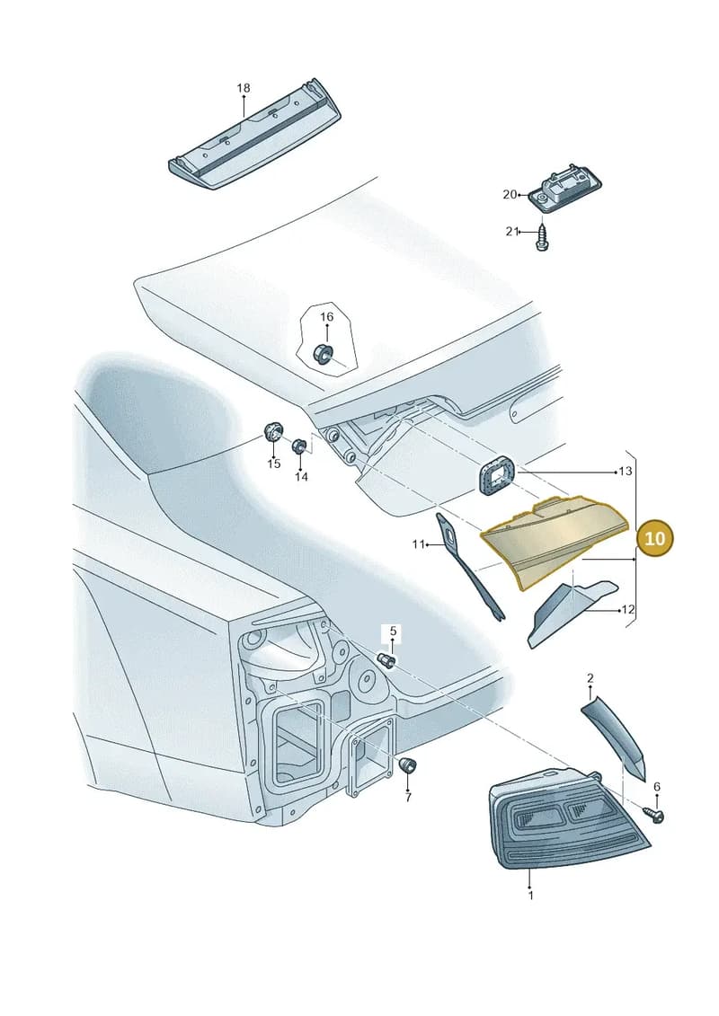 4H0945094L — Audi A8 (2013-2018) diagram 771945000, position 10