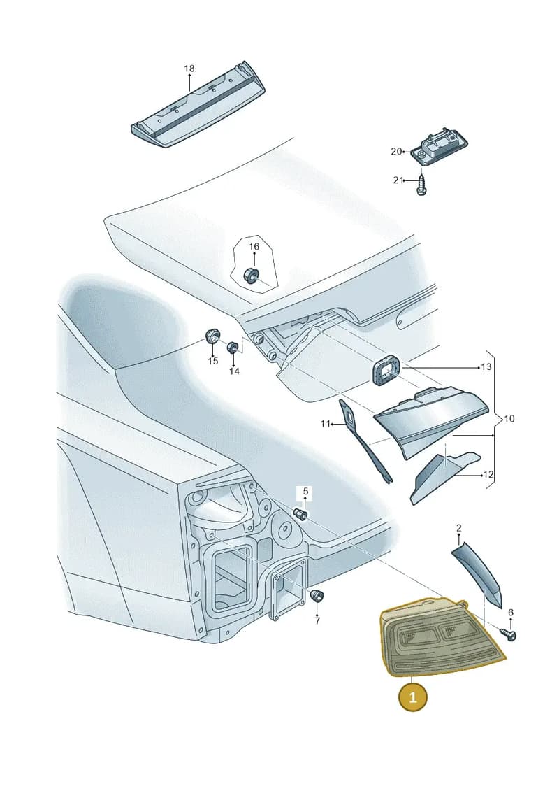 4H0945096M — Audi A8 (2013-2018) diagram 771945000, position 1