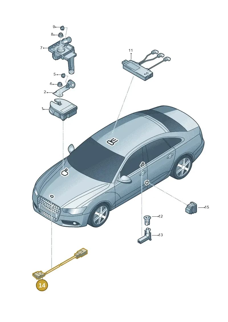 4H0953236 — Audi A6 (2014-2018) diagram 717951400, position 14