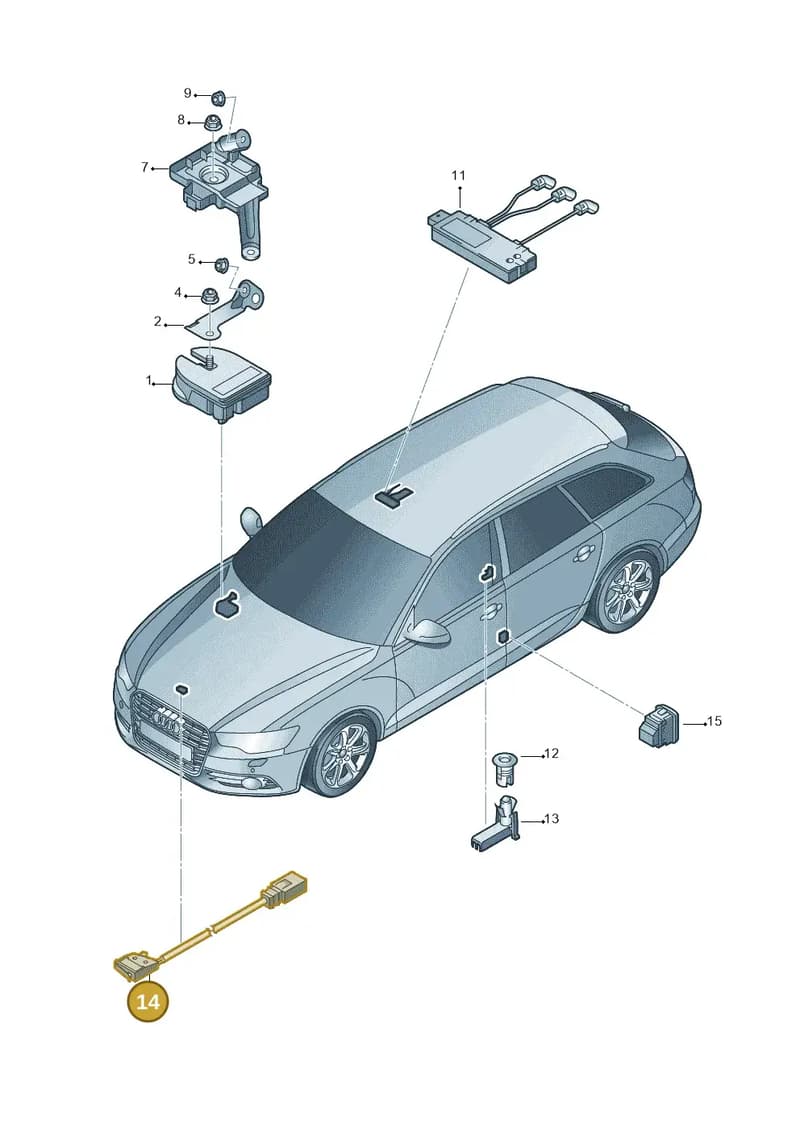 4H0953236 — Audi RS6 Avant (2013-2018) diagram 738951400, position 14