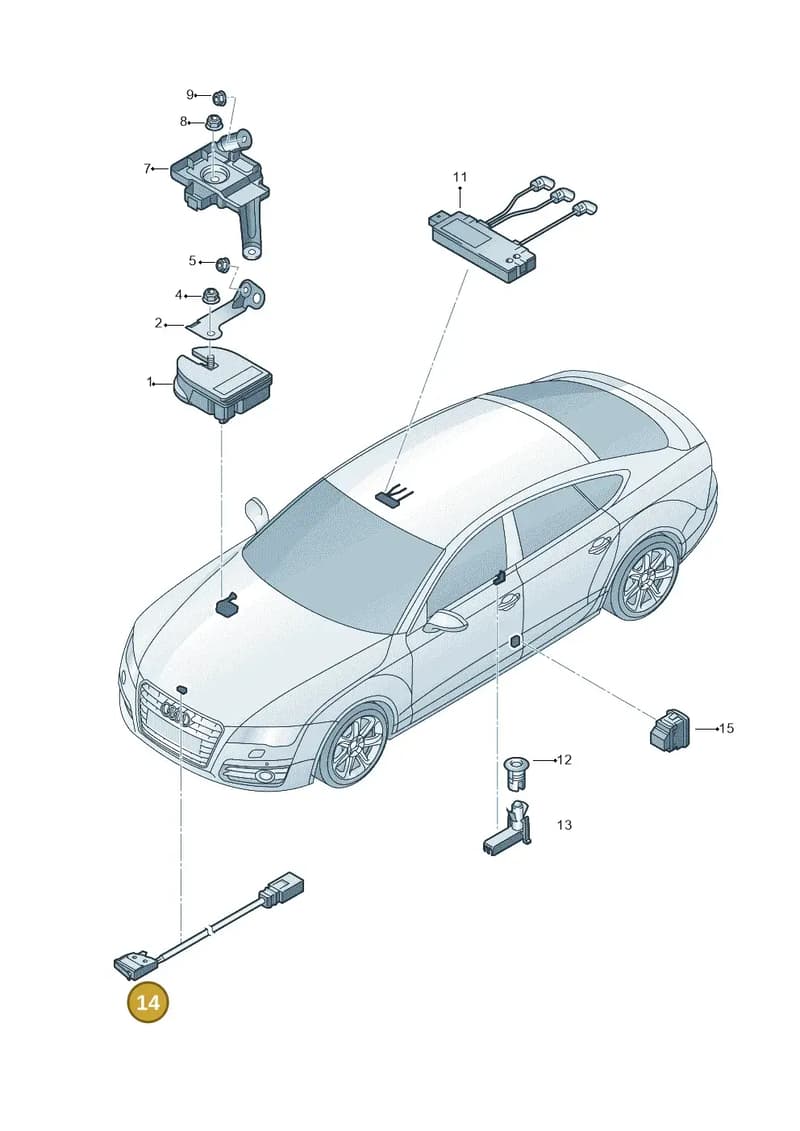 4H0953236 — Audi RS7 Sportback (2013-2018) diagram 765951400, position 14