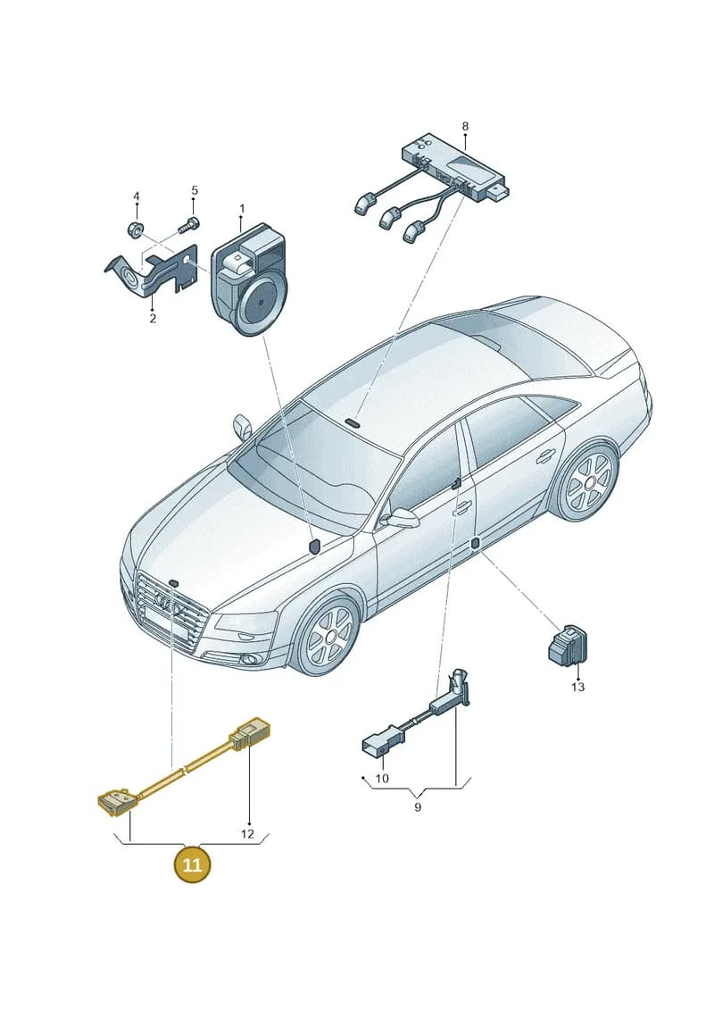 4H0953236 — Audi A8 (2013-2018) diagram 771951400, position 11