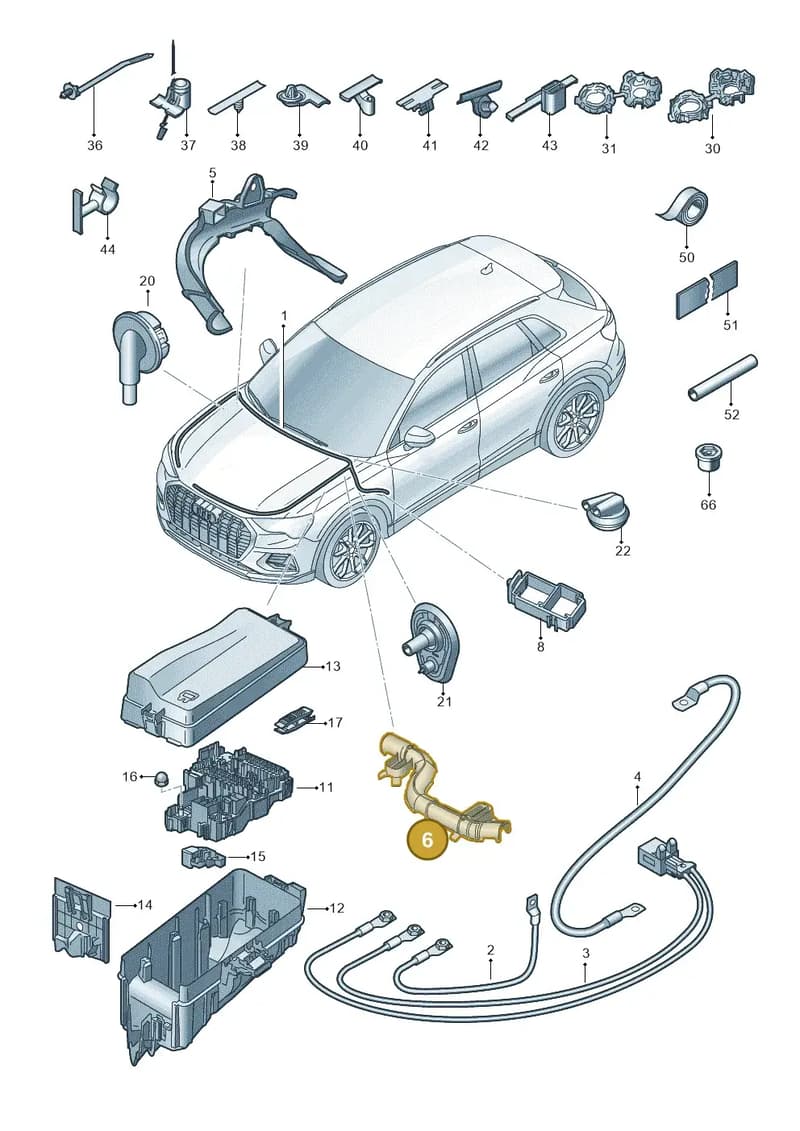 4H0953236 — Audi Q5 e-tron (2021-) diagram 89a971850, position 6