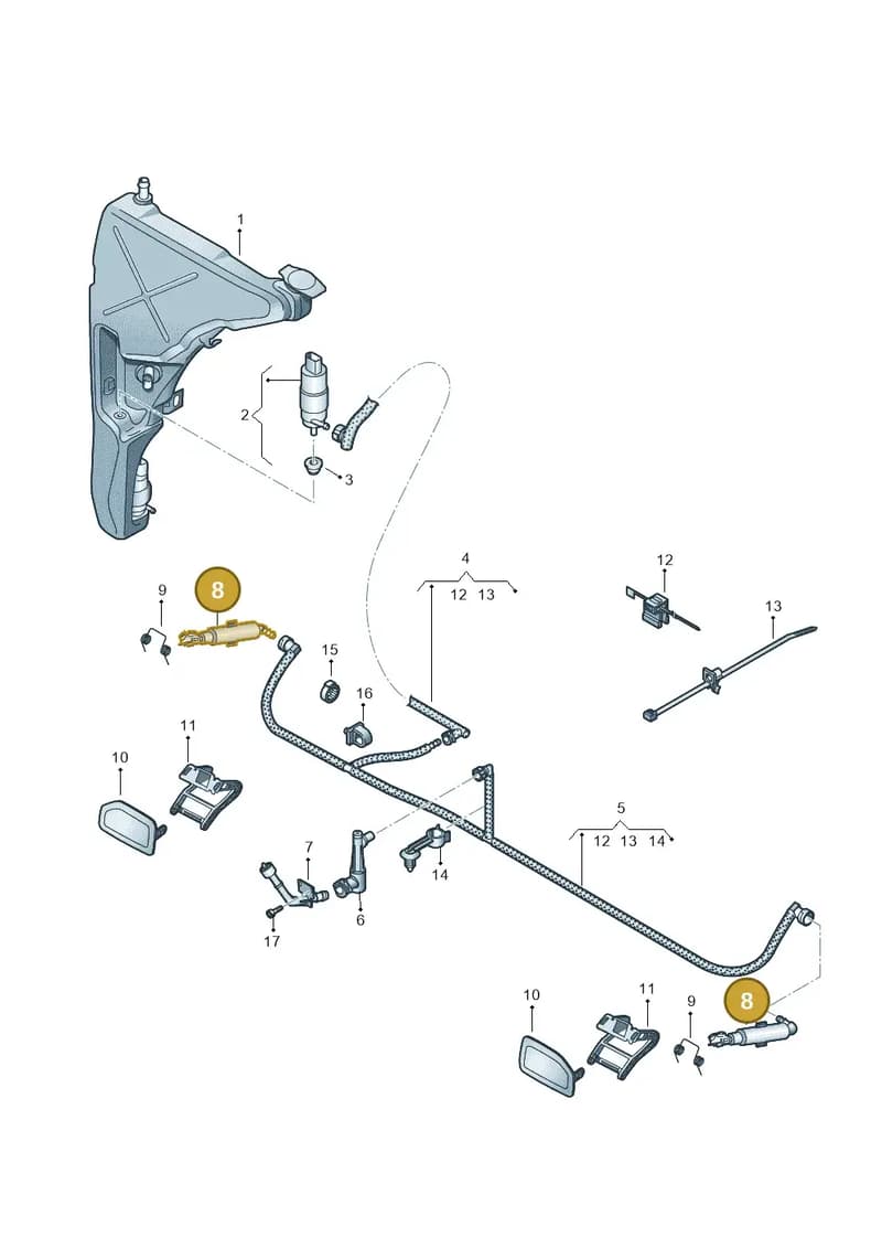 4H0955102D — Audi A8 (2013-2018) diagram 771955300, position 8