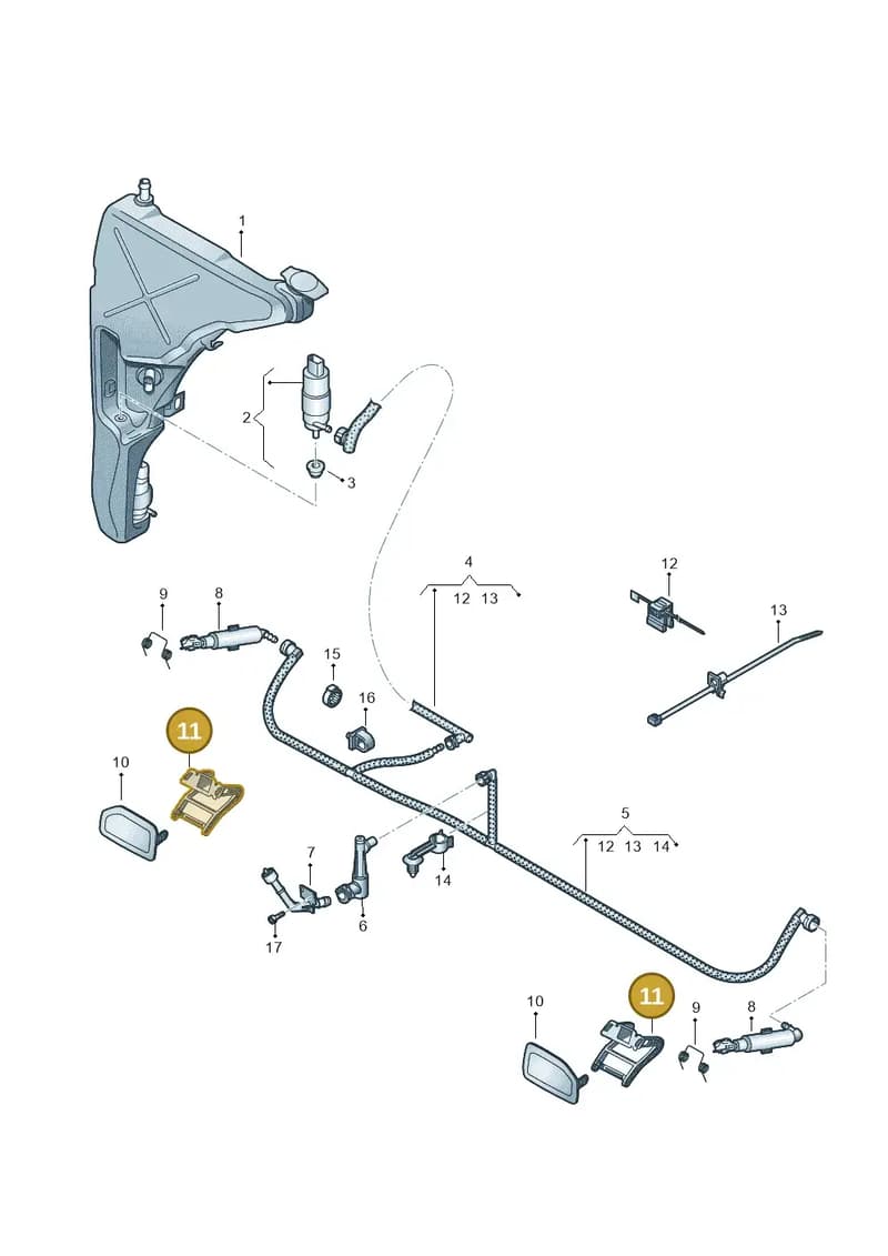 4H0955290C — Audi A8 (2013-2018) diagram 771955300, position 11