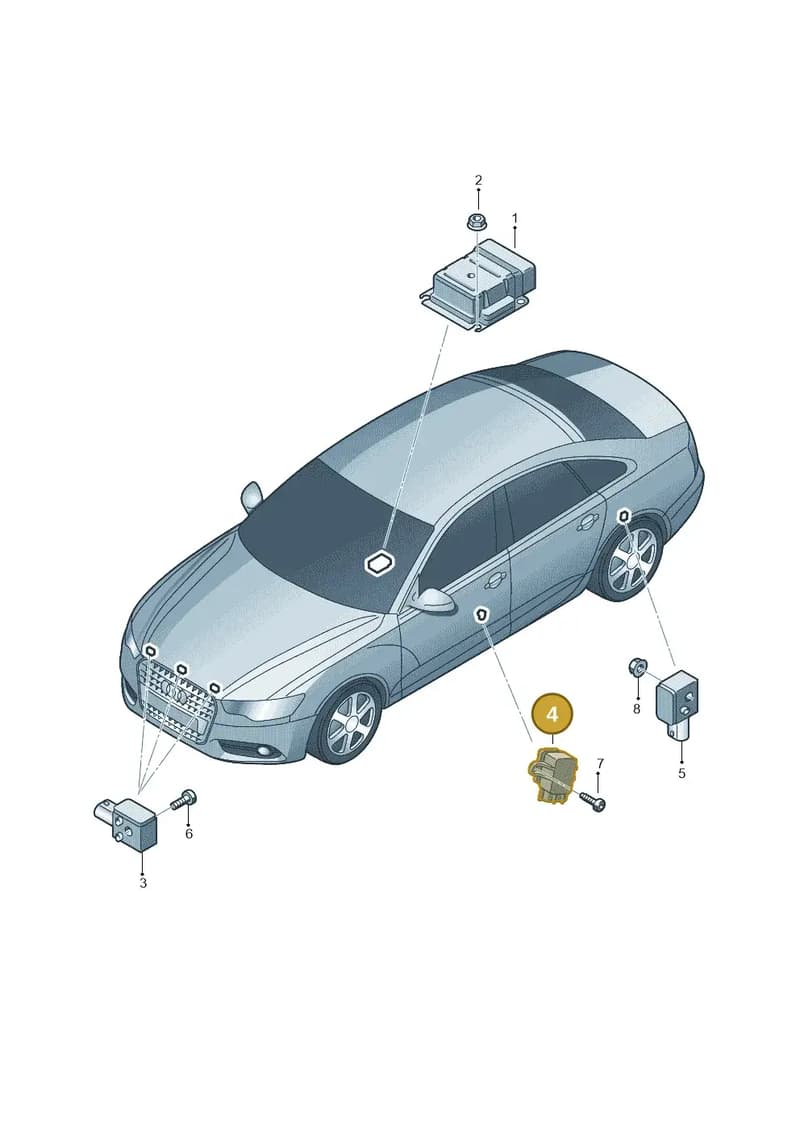 4H0955557A — Audi A6 (2014-2018) diagram 717959300, position 4