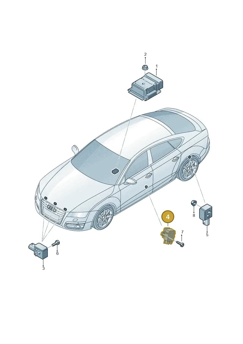 4H0955557A — Audi A7 Sportback (2014-2018) diagram 765959300, position 4